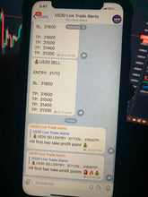 Load image into Gallery viewer, US30 VIP FOREX TRADE ALERTS 6 MONTH TELELGRAM ACCESS
